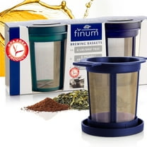 2 BREWING BASKETS M, permanent filters, blue & green