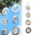 thumbnail image 3 of BKER Stainless Steel Wind Chime Hanging Ornament Circular Heart Shaped Spiral Design For Bird Deterrence, 3 of 5