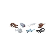 Safari Ltd Deep Sea Creatures TOOB - 7 Mini Figurines: Hatchet Fish, Angler Fish, Viper Fish, Glass Squid, Giant Isopod, Gulper Eel, Black Dragonfish - Toy for Boys, Girls & Kids Ages 3+
