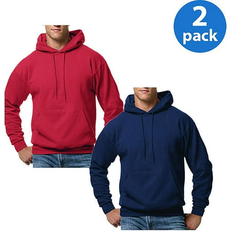 Hanes Mens ComfortBlend EcoSmart Fleece Pullover Hood, 2-Pack