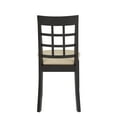 thumbnail image 6 of Weston Home Lexington Black Wood Beige Microfiber Window Back Dining Chairs, Set of 2, 6 of 8