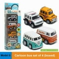thumbnail image 1 of Alloy Cartoon Large Wheel Car Model 4-Piece Set of Engineering Car Bus Car Children‘S Q Version Model, 1 of 6