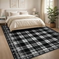 thumbnail image 3 of ODIKA 8'x10' Washable Area Rug Under Rectangular Doormat Interlocking Graphic Artwork Layering for Dining Room, Large Office, Lounge, Non-Slip Chair-Friendly Mat, 3 of 7