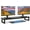 Black, variant on Dual Monitor Stand Riser, 39Inch Large Monitor Stands for 2 Monitors, Computer Monitor Stand, Wooden Desktop Oraganizer Shelf for Office Desk Computer,Laptop,TV