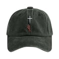 thumbnail image 3 of GZWYHT Ball Caps for Men Usa Flag Baseball Cap Cool Hats for Men Baseball Caps for Men American Hat Green One Size, 3 of 3