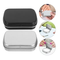 ROSENICE 2Pcs Watercolor Palette Assorted Color Iron Rectangular For Artists Paint Storage Travel Outdoor Sketching