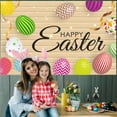 thumbnail image 5 of pathside Easter Backdrop,Happy Easter Banner, Easter Banners Decorative Photos Backgrounds Easter Decorations Activities Outdoor Party Supplies Easter Decorations for the Home Yard Party Supplies, 5 of 6