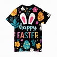 thumbnail image 5 of mgoYE Girl Tshirts Girl Tshirt Size 7-8 Toddler Boys Girls Cute Bunny Short Sleeve Crew Neck Shirt Top Kids Easter Outfits(Black,4-5 Years), 5 of 6