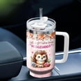thumbnail image 6 of Personalized Hedgehog Tumbler 40oz with Handle and Straw Stainless Steel Custom Name Travel Mug Insulated Keep Cold Hot Drinks Gifts for Hedgehogs Lovers Women Girls Christmas Birthday, 6 of 6