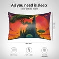 thumbnail image 4 of KLL Abstract Tree Castle Pattern Silk Pillowcase for Hair and Skin Standard Size 20"X 30" Soft Breathable Pillow Covers for Sleeping, 4 of 6