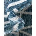 thumbnail image 4 of Unique Loom Matrix Trellis Collection Area Rug - Geometric (8' Round Blue/Light Blue), 4 of 7