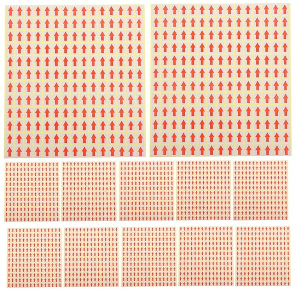2700 Pieces Red Arrow Self Adhesive Stickers for Rework and Unqualified Marking Organization