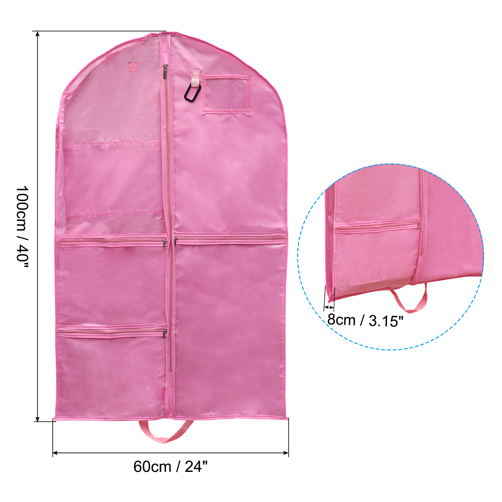 Unique Bargains Garment Bags for Dance Costumes, 40 Inch Hanging