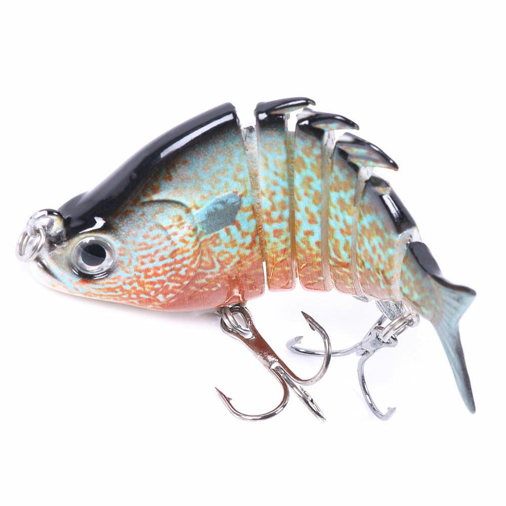 6PCS Lot Multi Jointed Fishing Lures Swimbait Bait Hooks Crankbait 6-Segment