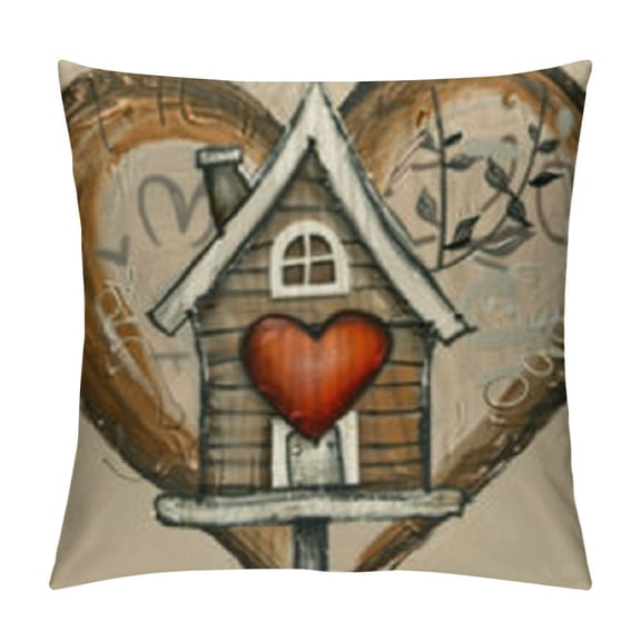 Throw Pillow Covers Farmhouse Pillow Covers Brown Home Sweet Home Cushion Cases for Sofa Couch Living Room Outdoor Home Decor