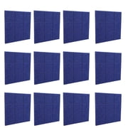 Yajisi 12-Pack Soundproofing Insulation Panels Beveled Edge Acoustic Treatment Tiles for Studio Home Theater Recording Rooms 11.8 inches / 30 cm Dark Blue