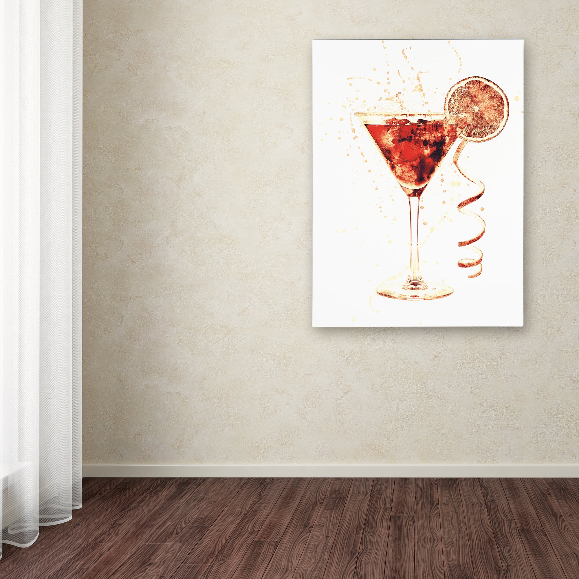 Trademark Fine Art 'Cocktail Drinks Glass Watercolor XI' Canvas Art by Michael Tompsett