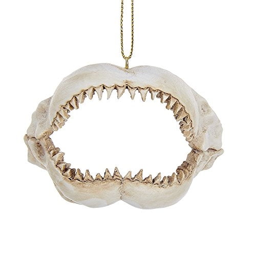 Ornamento de Resina Kurt S. Adler de Jaws de Tiburones 2.375 pulgadas