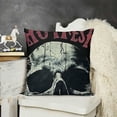 thumbnail image 2 of YINGXI Halloween Ghost Skull Pillow Covers Quote Words Decoration Cushion Case for Home Sofa Bed Couch, Red Black 20x20in, 2 of 5
