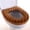 Brown, variant on Soft Flock Toilet Seat Cover with Zipper, Non Slip Thicker Warmer Washable Bathroom Toilet Seat Cushion, Easy-Install Reusable Toilet Lid Seat Cover Pads-Brown