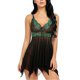 thumbnail image 1 of Gibobby Conjunto de lencería Lencería sexy para mujer, lencería de encaje floral, de una pieza, exótica, traviesa, con tirantes, lencería de peluche(Verde, CH), 1 of 5