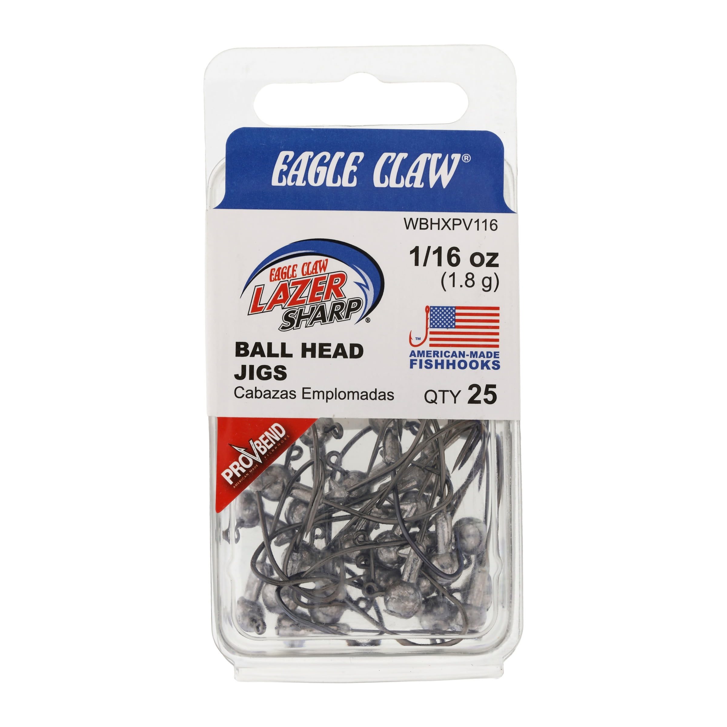 Eagle Claw Pro-V Ballhead Jig Head 1/16