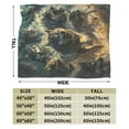 thumbnail image 3 of Wolf Fleece Blanket - Soft Plush, Cozy Throw for Kids and Adults - Throw Blanket with Pack of Wolves Over Forest Print, Ideal for Beds, Couches, and Travel 50x40, 3 of 5