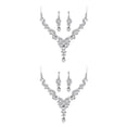 thumbnail image 4 of Qarigey 3 unids/set de collar de aleación para mujer, elegante collar de diamantes de imitación nupcial para mujer, pendiente de boda para Type4 NO4, 4 of 6