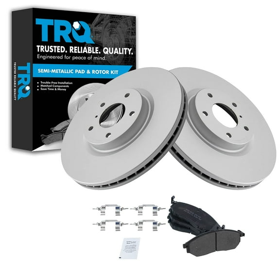 TRQ Front Semi Metallic Disc Brake Pads & G-Coated Rotor Kit for Nissan Infiniti BKA14779 Fits select: 2009-2013 INFINITI G37, 2013-2014 NISSAN MURANO