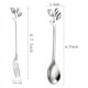 thumbnail image 2 of 15 Cuchara + 15 Tenedores Hoja de Acero Inoxidable Cuchara de Pastel de Café Tenedor Cucharas de Postre, Juego de Cucharaditas para Remover Plata, 2 of 5