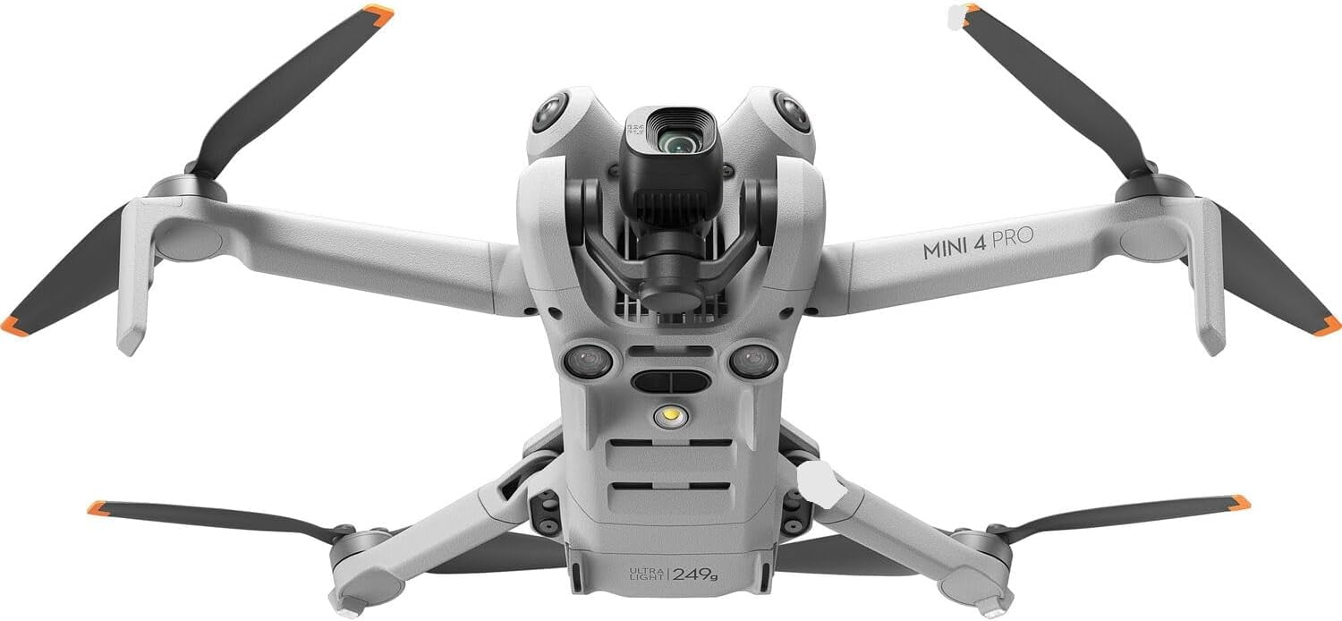 DJI Mini 4 Pro Drone Fly More Combo with RC 2 Controller (With Screen) Folding Drone with 4K Video, Under 249g, Vision Sensing 3 Batteries Bundle with 128GB Memory Card, 2 Year Warranty