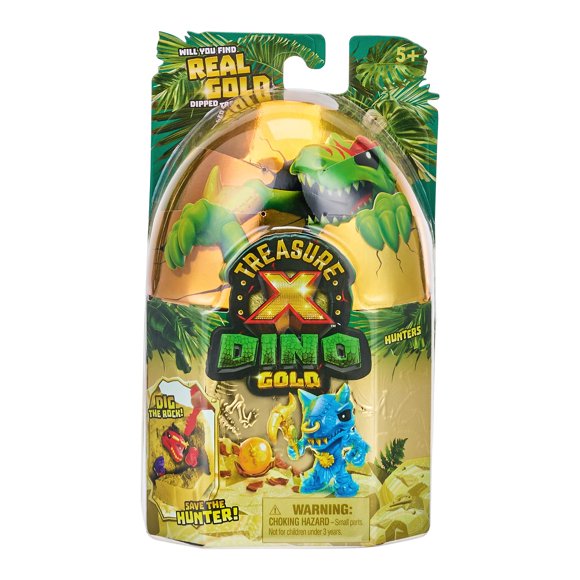 TREASURE X Dino Gold Dino Paquete individual Unboxing Toy Excava y descubre figuras de dinosaurios coleccionables ¿Encontrarás Real Gold Treasure 8 niveles de aventura?