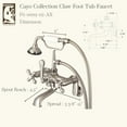 thumbnail image 3 of Water Creation Wall Mount Traditional Brass Tub Faucets - Brushed Nickel, 3 of 3