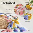 thumbnail image 2 of Hummingbirds Pillow Covers, Linen Long Throw Pillow Case, Spring Summer Watercolor Flowers Plant Holiday Pillow Protector Decorative Cushion Cover for Living Room/Bedroom 20" x 30", 2 of 8