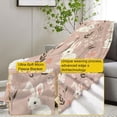 thumbnail image 3 of Bunny Rabbit Fleece Blanket Adults, Cute Animal Floral Cozy Throw Blanket, Soft Warm Plush Blanket with Adorable Bunnies for Home Decor, 50x60 inches, 3 of 5