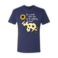 thumbnail image 2 of In A World Where You Can Be Anything Be Kind Inspirational/Christian Mens Premium Tri Blend T-Shirt, Vintage Navy, Medium, 2 of 3