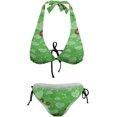thumbnail image 2 of HPINK-T Bikini à Lacets pour Femmes Ensemble de Maillot de Bain Deux Pièces Formes de Cœur Graphique, 2 of 12