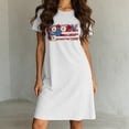 thumbnail image 5 of FAWUUDO Women's Plus Size Short Nightgown Short Sleeve Round Neck Pjs Dresses Fourth of July Chest Print Loose Casual Night Dresses, 5 of 6