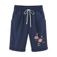 thumbnail image 1 of Top and Shorts Sets for Women, Womens Elastic Waist Printing Drawstring Shorts, 1 of 3
