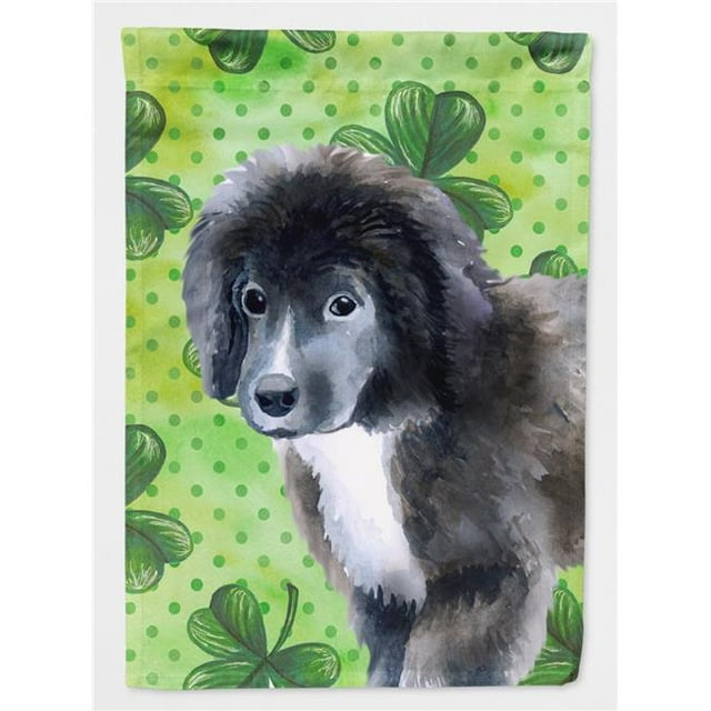 Carolines Treasures BB9873GF Newfoundland Puppy St.Patricks Flag - Garden Size