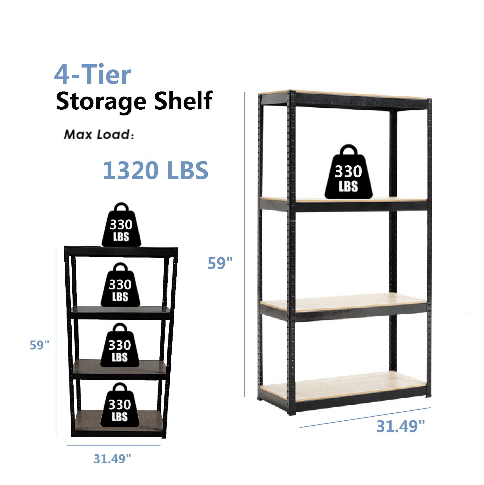 Storage Shelving Organizer Heavy Duty Metal Storage Rack Units with W –  LYHOE