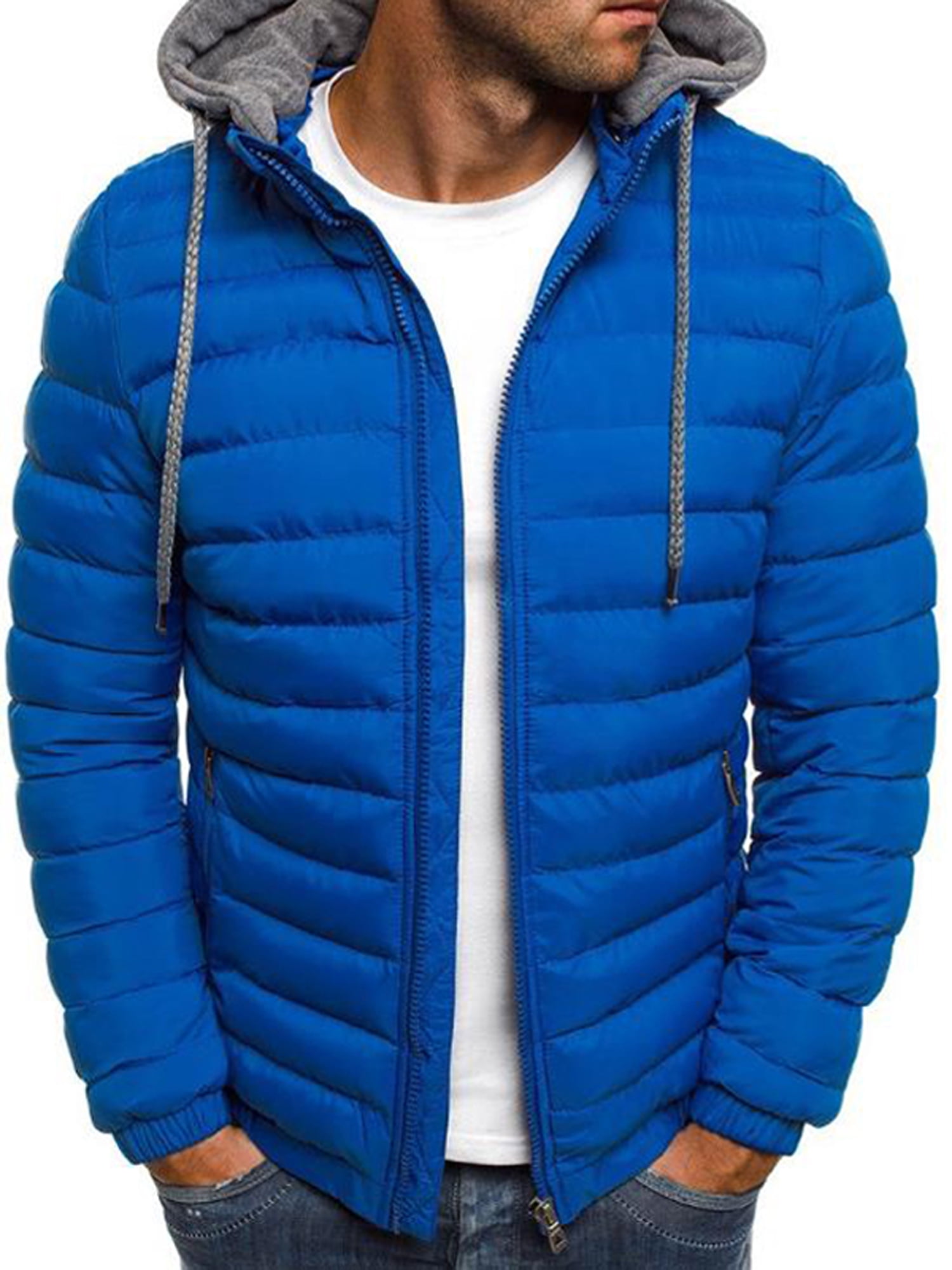 Free Assembly Men's Classic Puffer Jacket with Hood - Walmart.com
