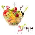 thumbnail image 5 of Tenedores para frutas Cateissary paquete de 16 palillos de plástico para fiesta Cocina comedor, 5 of 5