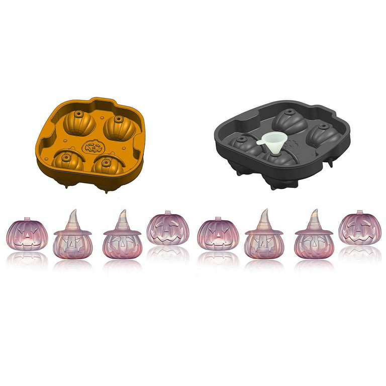  Whaline Fall Pumpkin Ice Molds Tray 3D Pumpkin Silicone Ice  Maker Mould Pumpkin Shape Whiskey Brandy Ice Mould Tray for Autumn  Thanksgiving Party Supplies Holiday Bar Beverages Decoration: Home & Kitchen