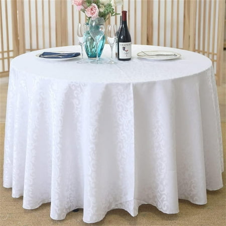 

Bellaven Round White Tablecloth - Ployester Fabric Washable Table Cloth Table Decoration for Kitchen Dining Outdoor Restaurant Wedding