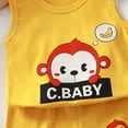 thumbnail image 4 of CZHQWE Boys Outfit Baby Boy Shorts Baby Boy Summer Clothes Sleeveless Tank Tops Vest T-Shirt + Casual Shorts Toddler Outfits Set 4-5 Years Light Yellow, 4 of 5