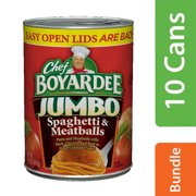 (10 pack) (10 Pack) Chef Boyardee Jumbo Spaghetti and Meatballs, 14.5 oz