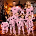 thumbnail image 7 of Halloween Family Pajamas Set Long Sleeve Crew Neck, Soft Matching Halloween Pajamas with Cat Ghost Print, Cute Family Halloween Pajama Set for Party, 7 of 7