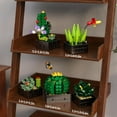 thumbnail image 4 of Educiro Succulents Artificial Plants Building Set 5Pack (590 Pieces) - Compatible with Major Brand Home Decor, Birthday Gifts - Botanical Collection for 8+, 4 of 6