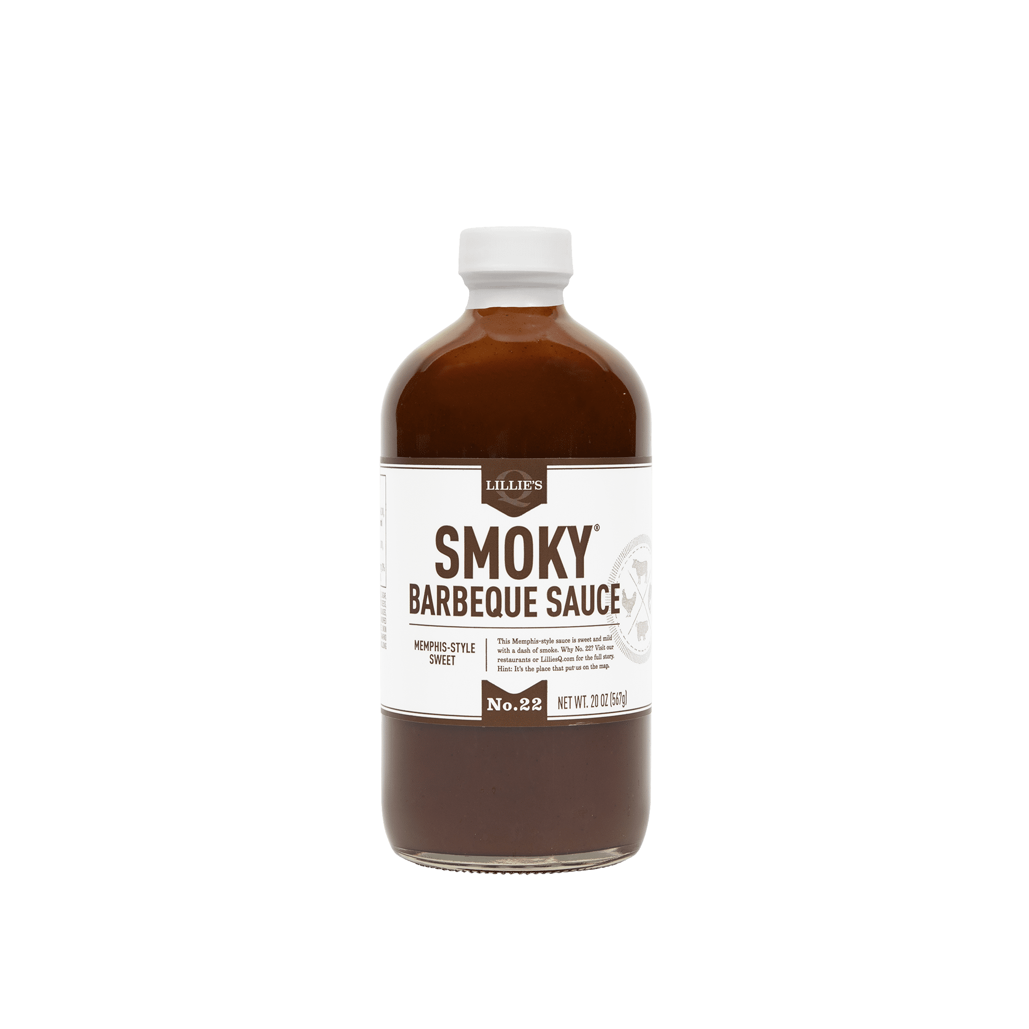 Lillie's Q Smoky Barbeque Sauce, Memphis-Style Sweet & Smoky, 21 oz